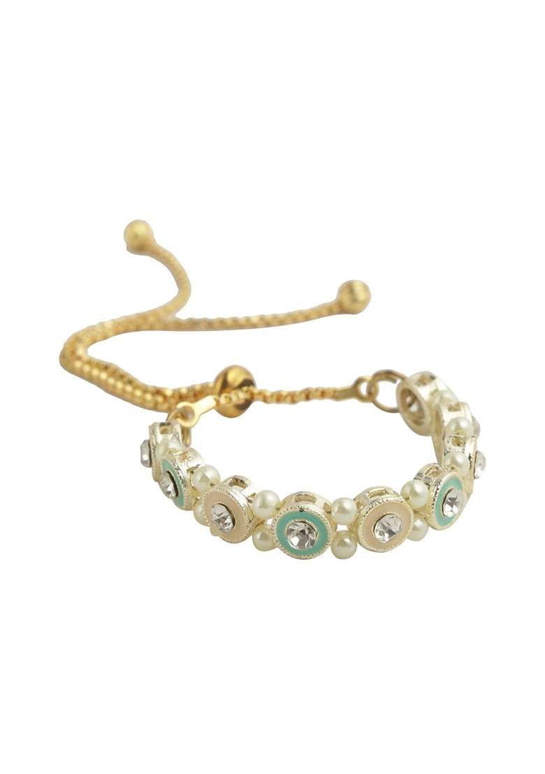 Stone Studded Bracelet Wraparound Rakhi - Indya