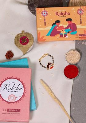 Kids Beaded And Enamelled Chota Bheem Rakhi With Roli And Chawal