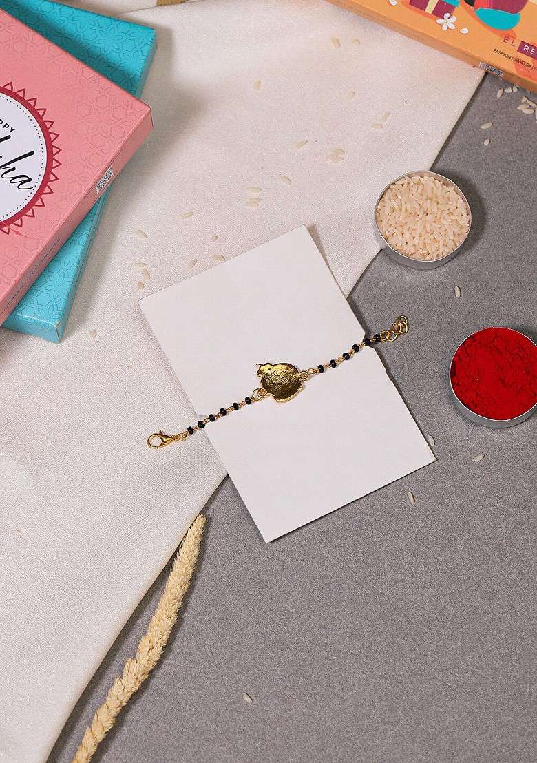 Kids Beaded And Enamelled Chota Bheem Rakhi With Roli And Chawal - Indya