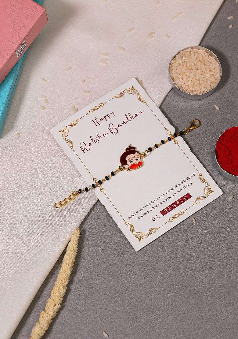 Kids Beaded And Enamelled Chota Bheem Rakhi With Roli And Chawal - Indya