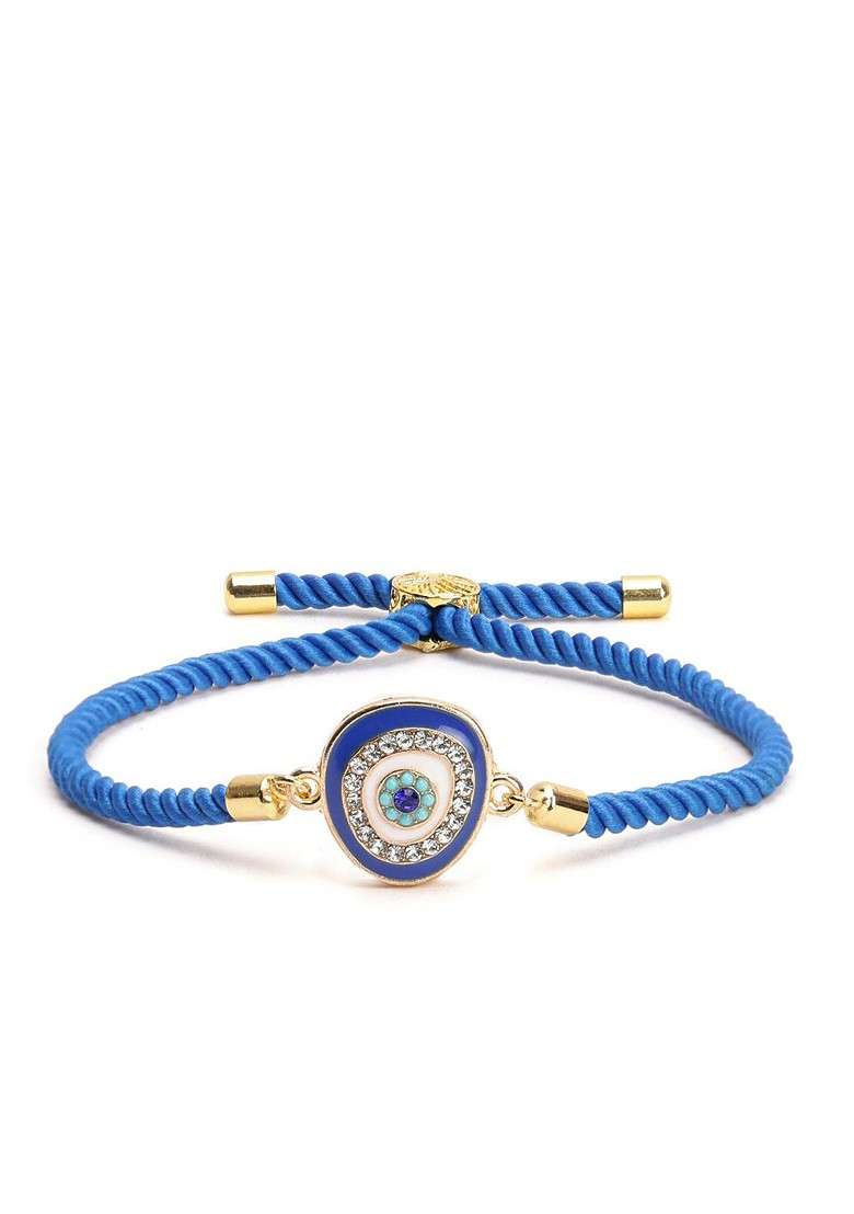 Bhaiya Bhabhi Set Of 2 Evil Eye Rakhi Combo With Roli Chawal - Indya