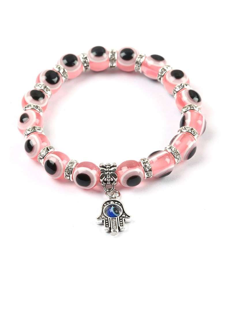 Bhaiya Bhabhi Set Of 2 Evil Eye Charm Rakhi Combo - Indya