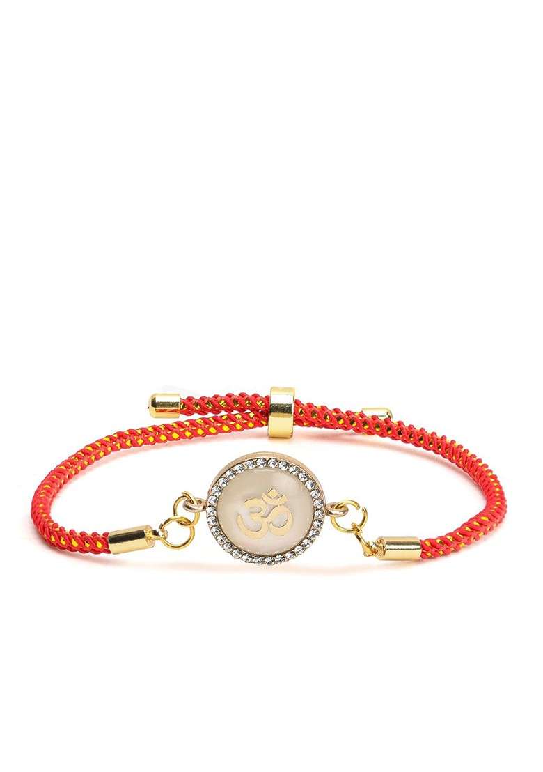 Bhaiya Bhabhi Set Of 2 Charm Rakhi Combo With And Card Roli Chawal - Indya