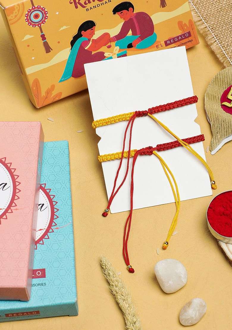 Unisex Set Of 2 Charm Detail Rakhi - Indya