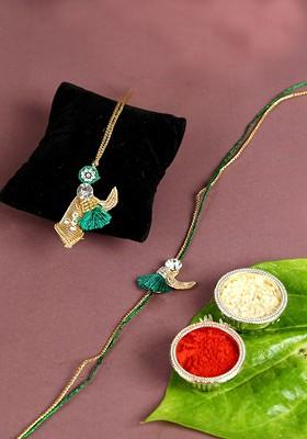 Set Of 2 Rakhi With Tilak Pack