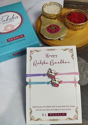 Set Of 2 Charm Detail Rakhis