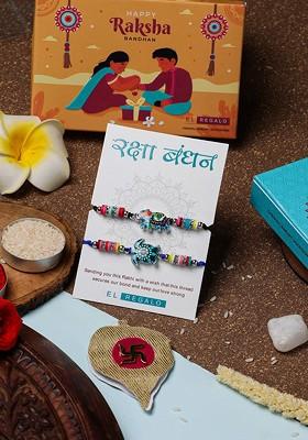 Set Of 2 Beaded Wraparound Rakhis