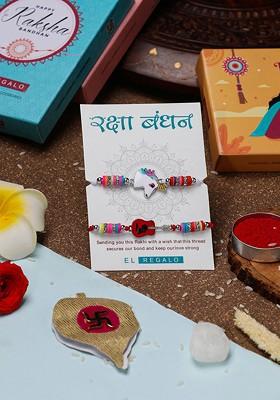 Set Of 2 Beaded Wraparound Rakhis