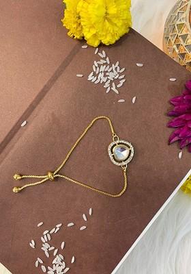 Men Kundan Studded Lumba Rakhi