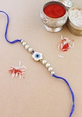 Men Evil Eye Charm Rakhi With Roli Chawal