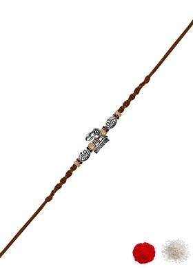 Lord Shiva Thread Rakhi With Roli Chawal And Greeting Card