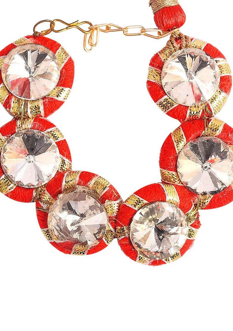 Women Ad Studded Traditional Lumba Rakhi