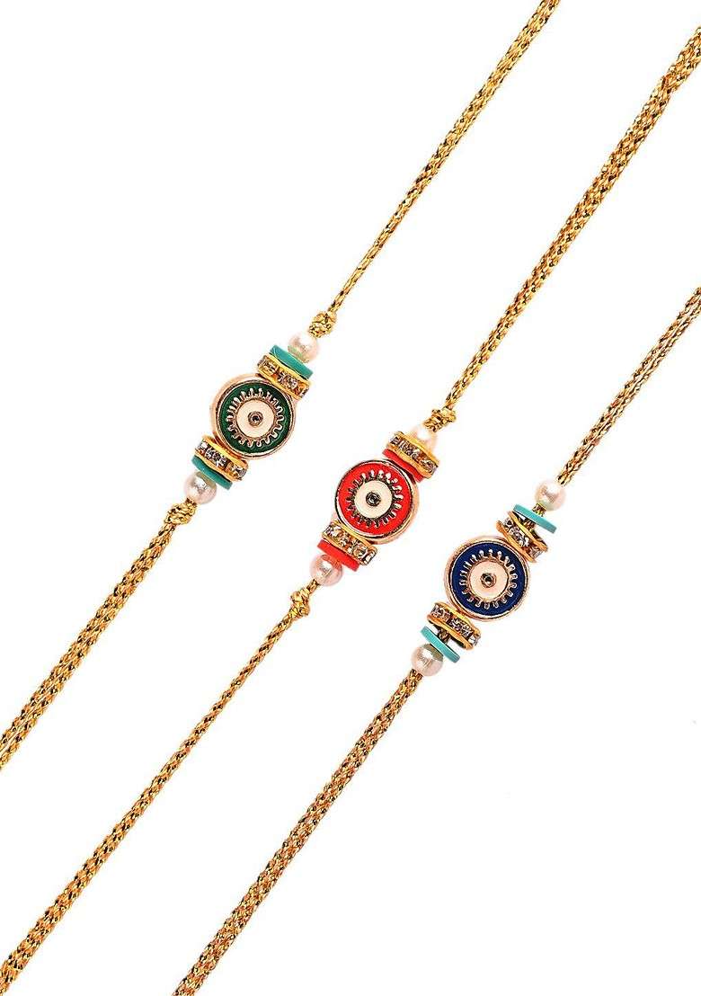 Men Set Of 3 Evil Eyes Charming Rakhis - Indya