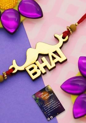 Set Of 2 Bhabhi Bhaiya Rakhis With Roli Chawal 1 Greeting Card And Pooja Thali