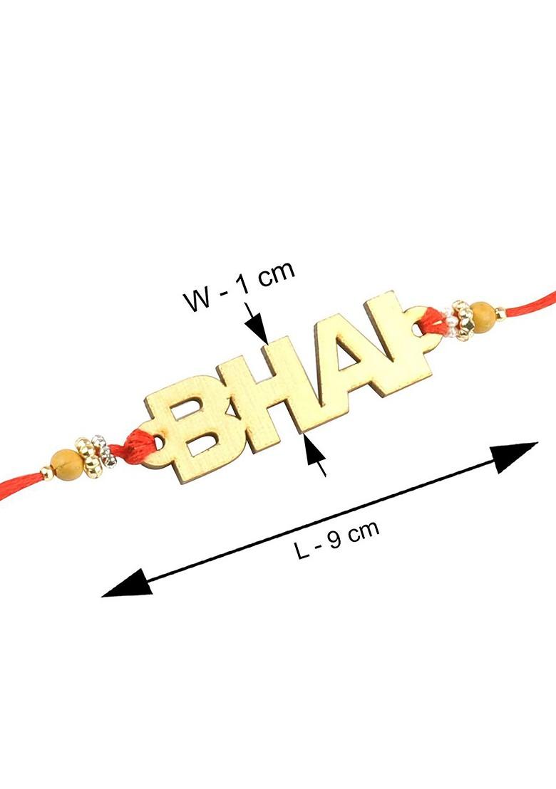 Unisex Set Of 2 Crystal Rakhi With Roli Chawal 1 Greeting Card And Pooja Thali