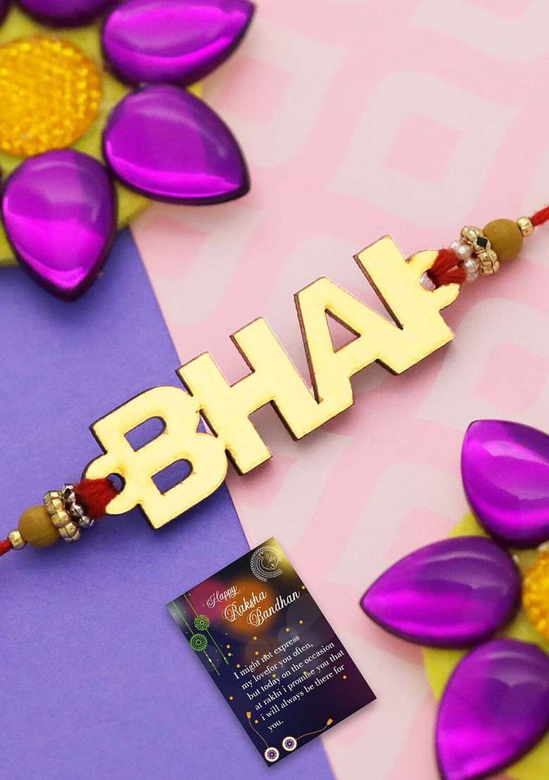 Set Of 2 Bhaiya Bhabhi Rakhi Gift Set - Indya