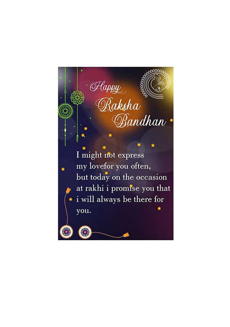 Unisex Set Of 2 Bhaiya Bhabhi Rakhi Gift Set - Indya