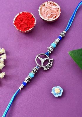 Charm Thread Rakhi With Roli Chawal And Greeting Card