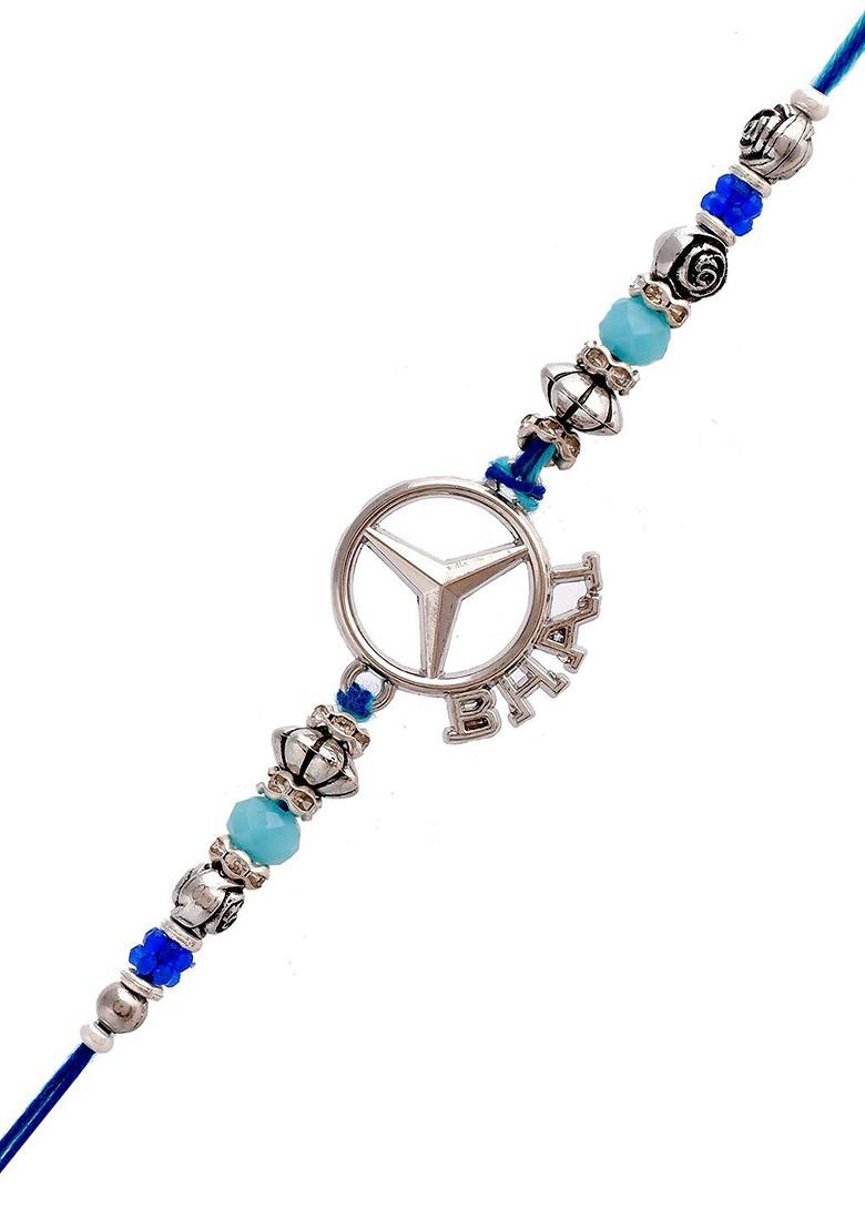 Charm Thread Rakhi With Roli Chawal And Greeting Card - Indya