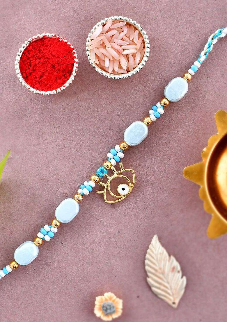 Men Evil Eye Charm Rakhi - Indya