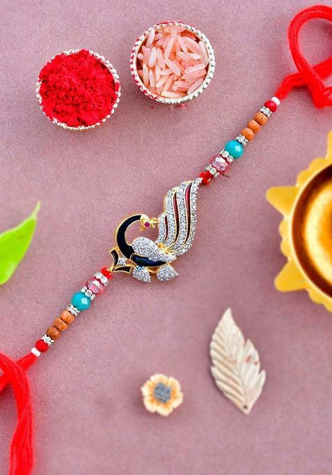 Crystals Studded And Beaded Rakhi