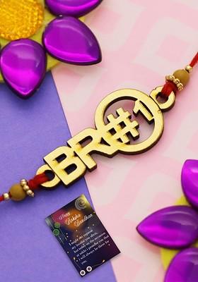 Set Of 2 Charm Detail Rakhis With Roli Chawal 1 Greeting Card And Pooja Thali