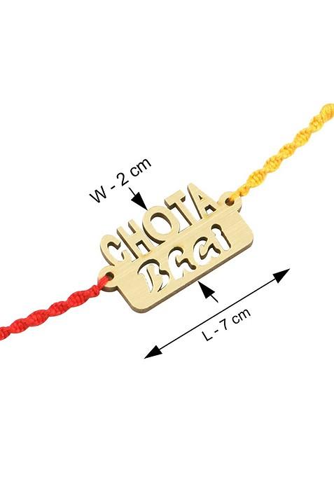 Unisex Set Of 2 Beaded Rakhi With Roli Chawal 1 Greeting Card And Pooja Thali