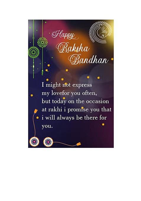 Unisex Set Of 2 Stone Studded And Beaded Rakhi With Roli Rice And Greeting Card