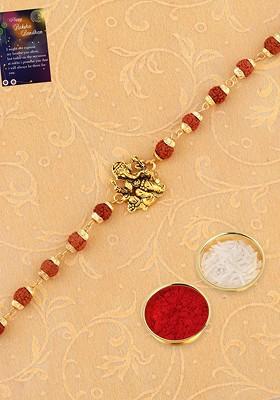 Set Of 2 Bhabhi Bhaiya Rakhis With Roli Chawal And Greeting Card