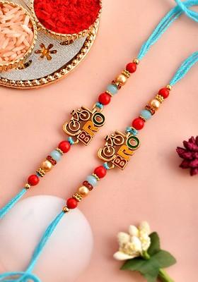 Unisex Set Of 2 Charm Detail Rakhis