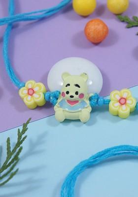 Kids Cartoon Thread Rakhi With Roli Chawal And Rakshabandhan Card