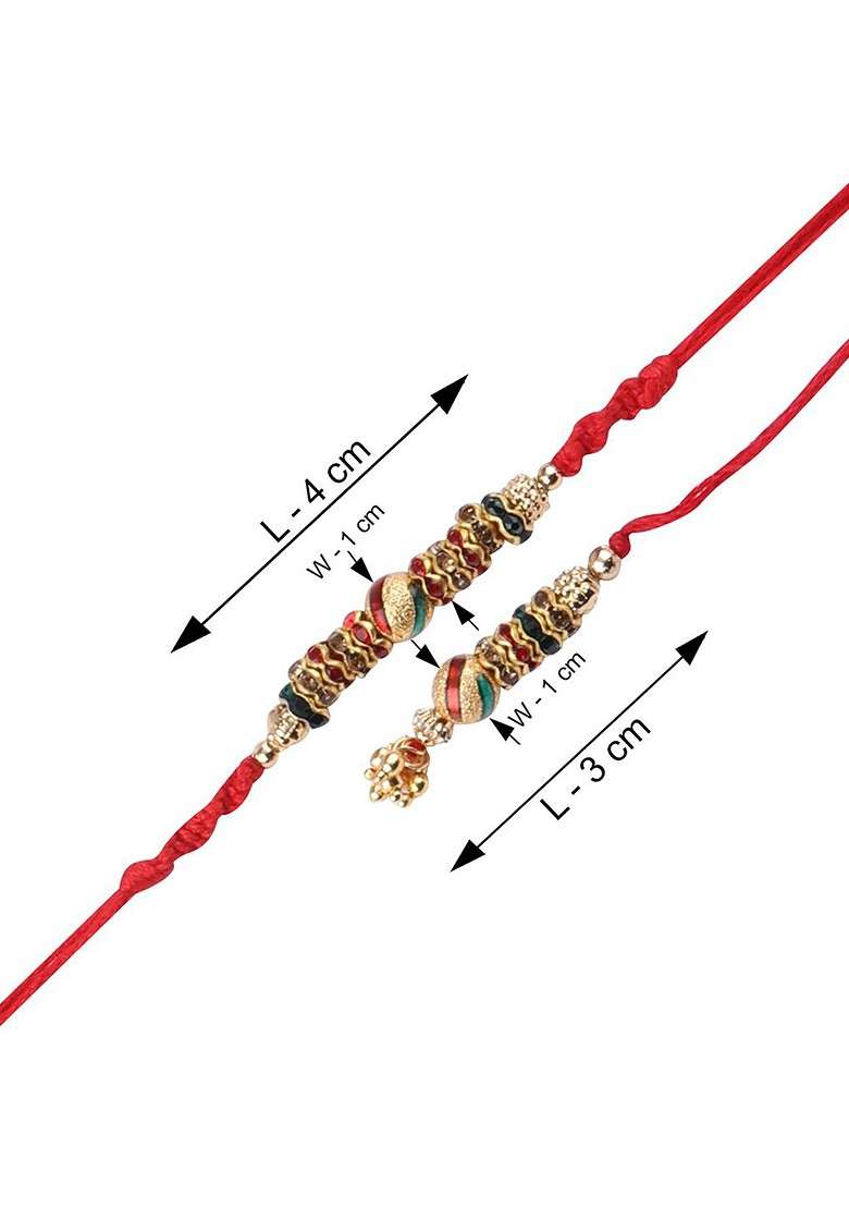 Set Of 2 Bhabhi Bhaiya Thread Rakhi - Indya