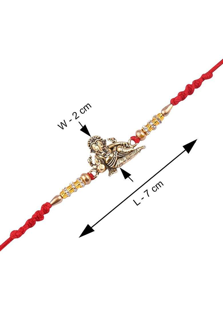 Set Of 2 Bhabhi Bhaiya Thread Rakhi With Greeting Card And Roli Chawal - Indya