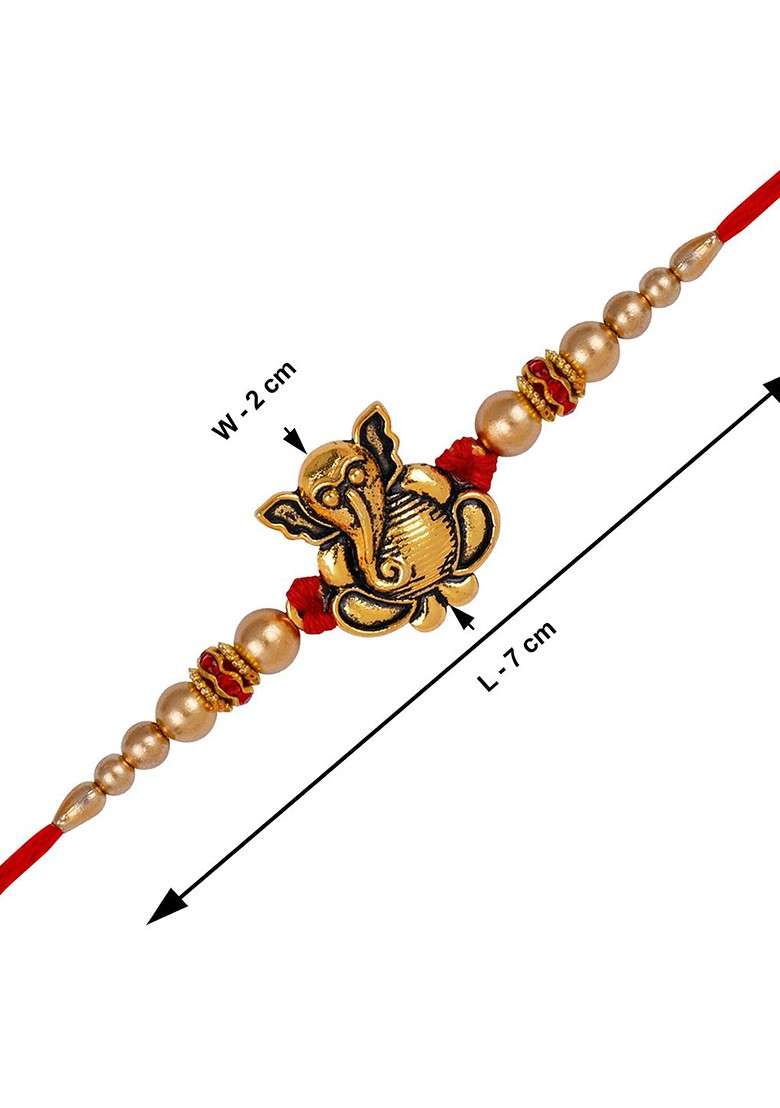 Set Of 2 Bhabhi Bhaiya Thread Rakhi With Greeting Card And Roli Chawal - Indya