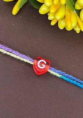 Boys G Alphabet Charm Detail Rakhi