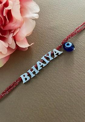 Men Bhaiya Charm Studded Thread Rakhi
