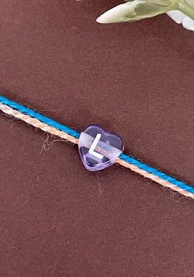 Boys L Alphabet Charm Detail Rakhi