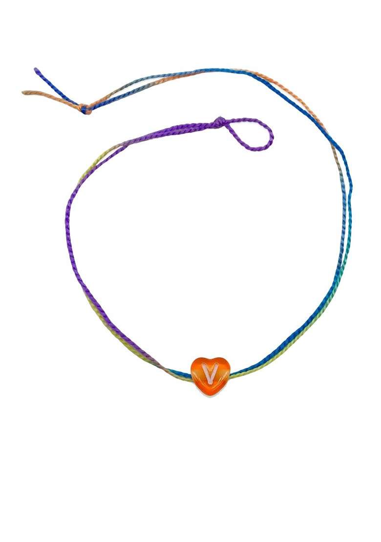 V Alphabet Charm Detail Rakhi - Indya