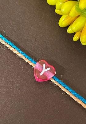 Kids Y Charm Studded Thread Rakhi