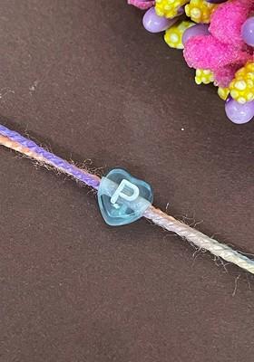 P Alphabet Charm Detail Rakhi