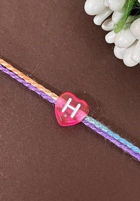 H Alphabet Charm Detail Rakhi