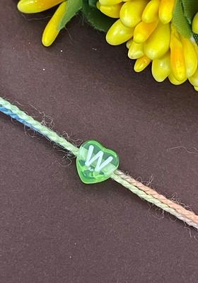 W Alphabet Charm Detail Rakhi