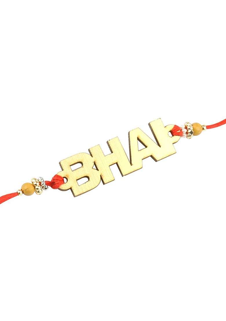 Unisex Set Of 2 Stone Studded And Beaded Rakhi - Indya