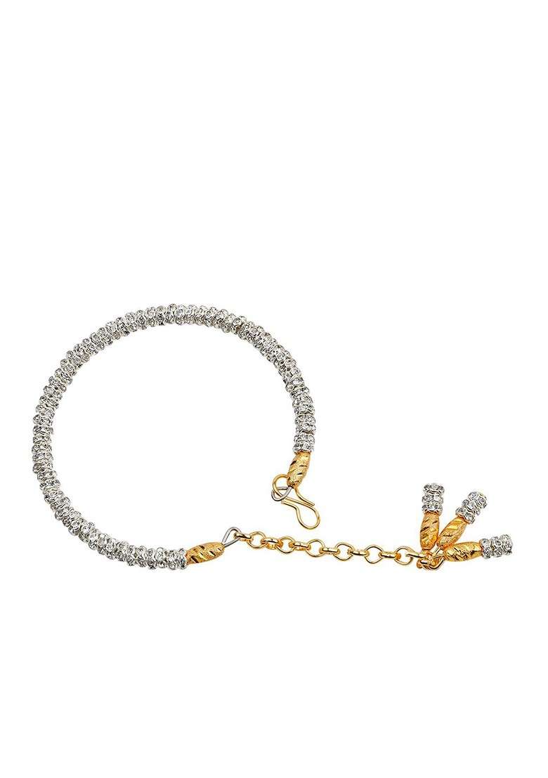 Men Set Of 2 Stone Studded Rakhi And Bracelet - Indya
