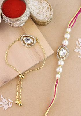 Bhaiya Bhabhi Rakhi Set With Roli Chawal And Card