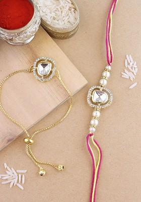 Bhaiya Bhabhi Rakhi Set With Roli Chawal And Card