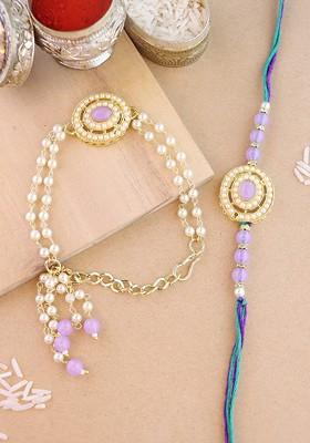 Bhaiya Bhabhi Rakhi Set With Roli Chawal And Card