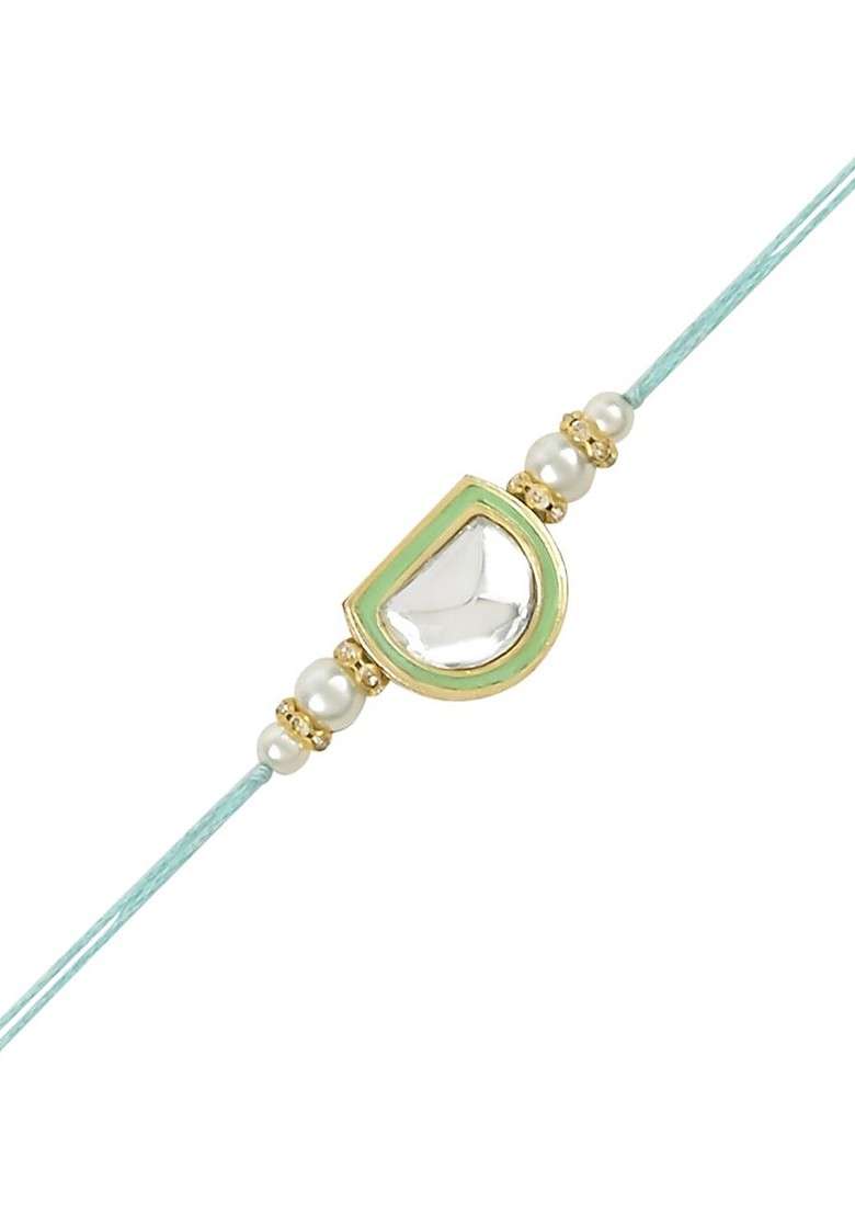 Men Set Of 3 Kundan Studded Rakhis - Indya
