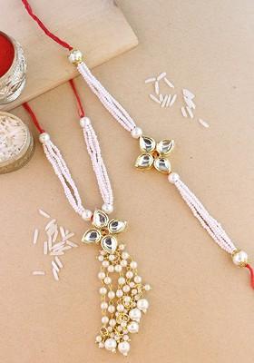 Bhaiya Bhabhi Rakhi Set With Roli Chawal And Card