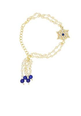 Artificial Beads Studded Hanging Lumba Rakhi